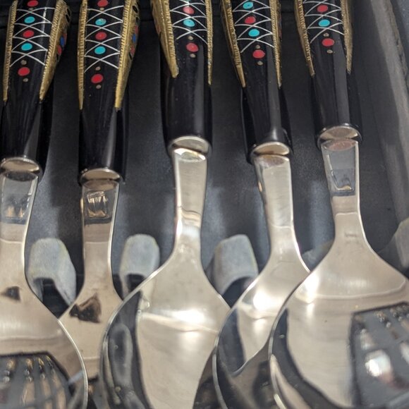 Vintage Alfred Haddad Firebird Phoenix Bird Handle Cutlery - 18 piece set - Picture 5 of 10